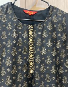 Elegant Black Printed Kurta