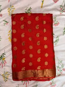 Gorgeous Banarasi Red Saree