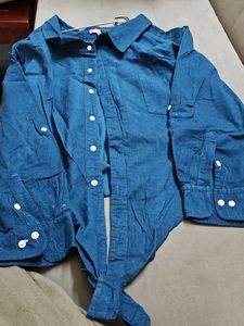 Navy Blue Button-Down Shirt