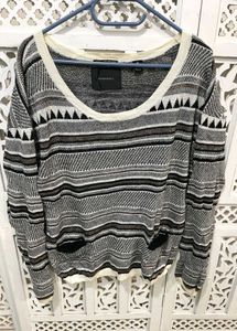 🎀Imported Patterned Knit Pullover Sweater D