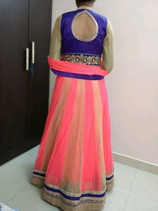 Embroidered Anarkali Kurta Set With Duppata