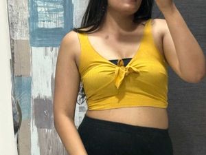 Hot Yellow Crop Top
