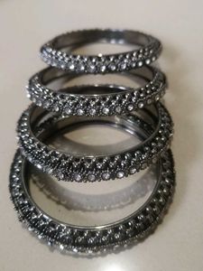 silver Bangle Set