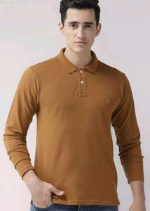 Chkokko Men's Brown Long Sleeve Polo
