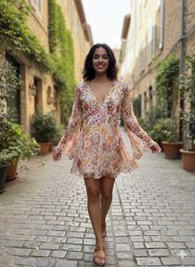 Floral Print Mini Dress