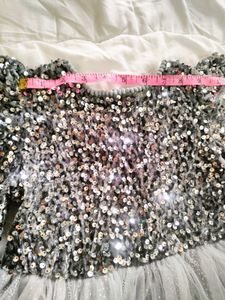 Sparkly Silver Party Dress