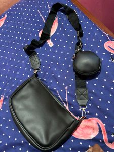 Trendy Aesthetic Sling Bag With A Small Pouch !