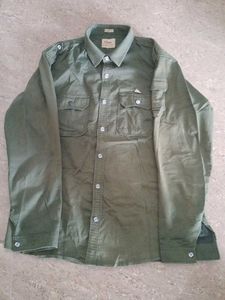 Olive Green Chase Workwear Shirt - Size M