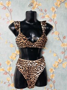 Y2k Leopard Print Bikini Set