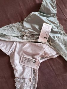 H&amp;M 2 Pair Of Satin Thong UNUSED/Size-M