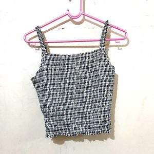 Checked Crop Top
