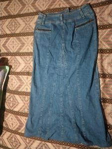 Faded Blue Mermaid Denim Skirt