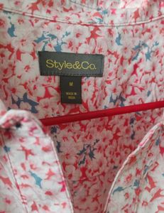 STYLE &amp; CO.S BRAND NEW FLORAL SHIRT  I