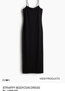 Black Strappy Bodycon Dress