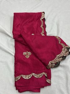 Elegant Maroon Saree
