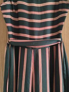 Tokiyo Talkies Blue Striped Culotte Jumpsuit - S