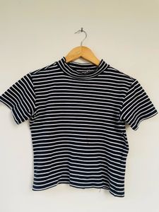 Striped Black &amp; White Top