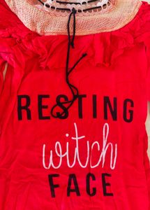 Red Ruffle Top