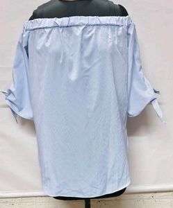 Tops For Rs.99 Only/ Off Shoulder Blue Top M Size