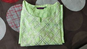 Shrishti Lime Green 💚 Cotton "L" Kurta