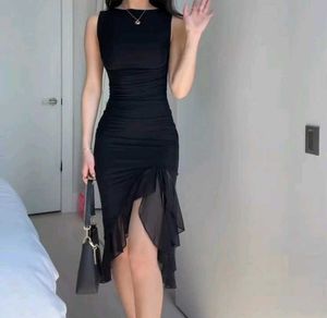 Y2k Assymetrical Ruffle Prom Dress