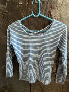 Blue Striped Top