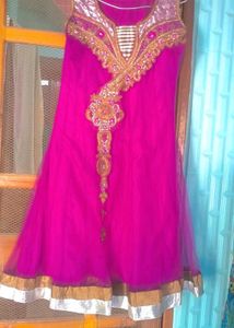 Elegant Pink & Gold Embellished Kurta