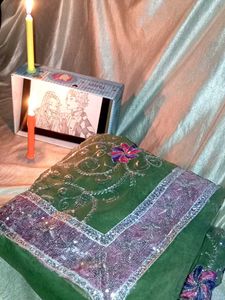 Green Embroidered Saree