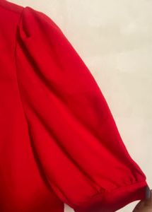 Red Back Tie Up Top
