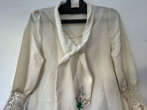 trending Off white formal top
