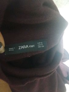 ZARA Burgundy Bodycon Midi Dress