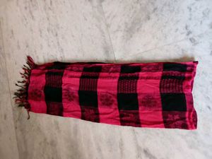 New Pink &amp; Black Checkered Stole