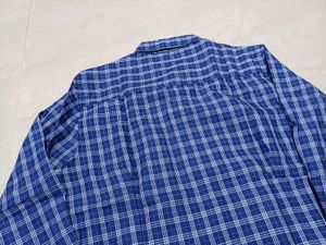 Highlander Men&#39;s Blue Checked Shirt, XL SIZE