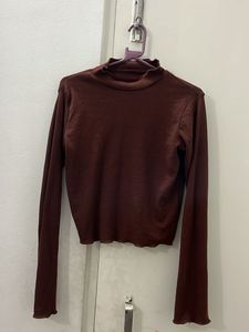Brown Long Sleeve Top