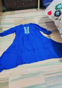 Pure Cotton Blue Kurta For Women And Girls