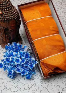 Elegant Blue Silk Blend Saree