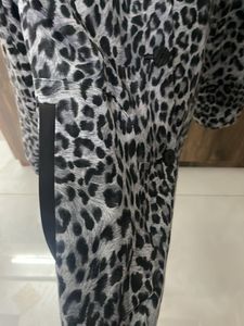 Woolen wear animal print jacket