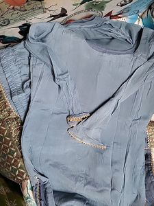 Pure Georgett Suit With Sharara And Dupatta