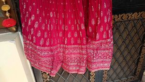 Red Embroidered Lehenga Skirt