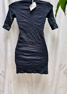 47156. Black Mini Bodycon Dress