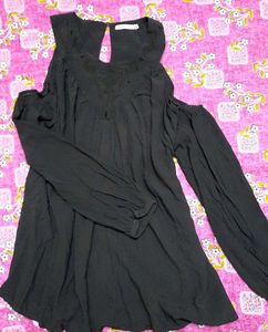 Cold Shoulder Black Top