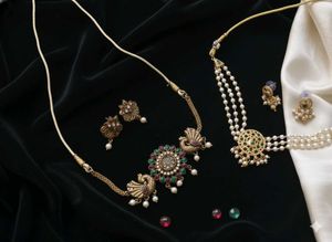 Elegant Antique Finish Necklace Set