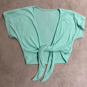 Mint Ribbed Crop Top
