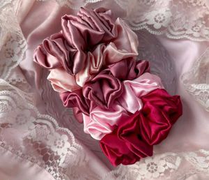 5 satin scrunchies