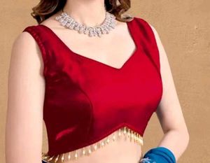Red Satin Blouse || Navratri Special Blous