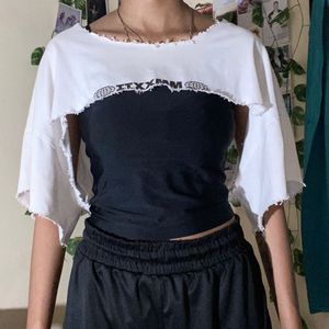 Raw Edge Cropped Bolero