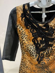 Leopard Print Embellished Kurti