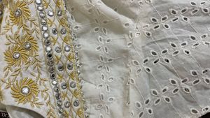 Elegant White &amp; Yellow Kurta Set