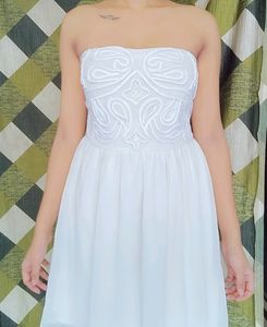 White Strapless Mini Dress