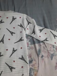 White Eiffel Tower Print Sweater